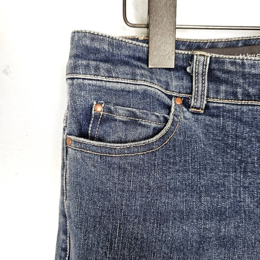 NWT ECRU The La Cienega Straight Leg Crop Medium Wash Stretchy Denim Jeans Sz:29 - Picture 2 of 9